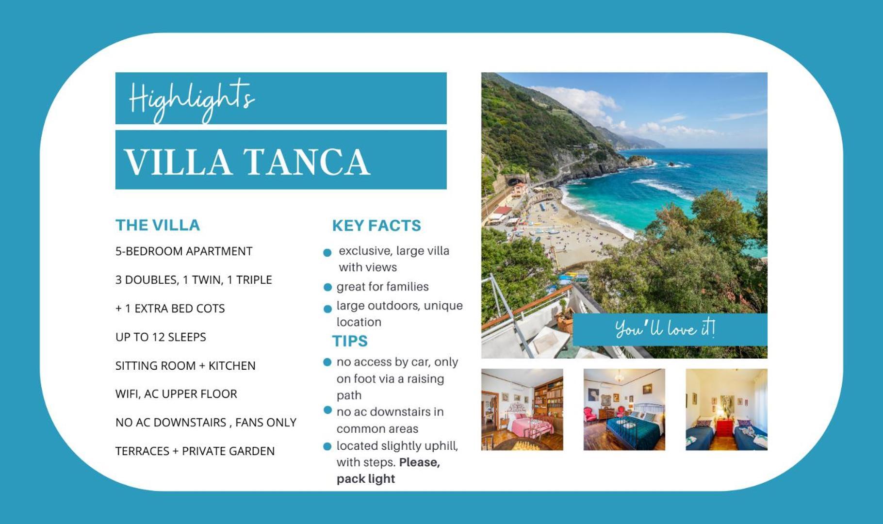 Villa Tanca With Ac, Terrace And Views Monterosso al Mare Luaran gambar